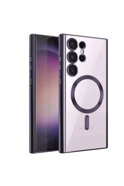 Newface Samsung Galaxy S23 Ultra Kılıf Kross Magneticsafe Kapak - Mor resmi