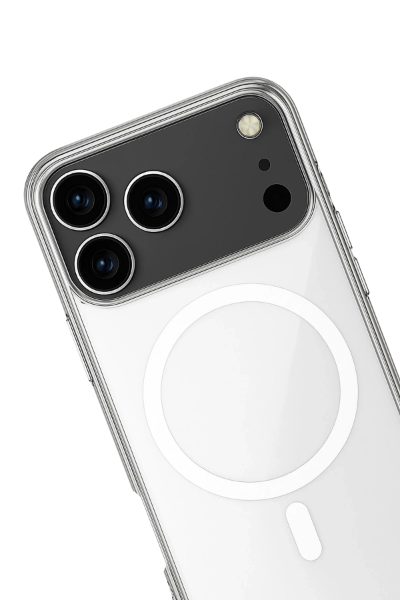 Newface iPhone 17 Pro Kılıf Magneticsafe Şeffaf Silikon - Şeffaf resmi