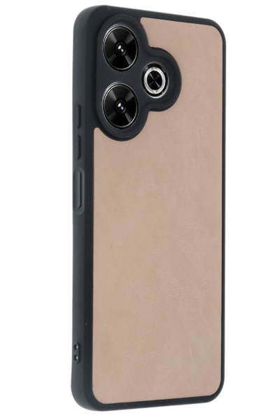 Newface Xiaomi Redmi 13 4G Kılıf Aras Deri Kapak - Pudra resmi