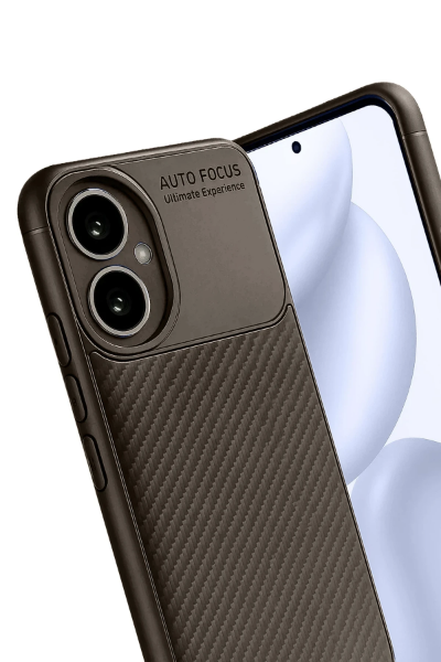 Newface Honor 400 Kılıf Auto Focus Karbon Kapak - Kahverengi resmi