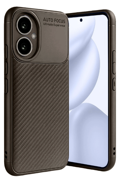 Newface Honor 400 Kılıf Auto Focus Karbon Kapak - Kahverengi resmi