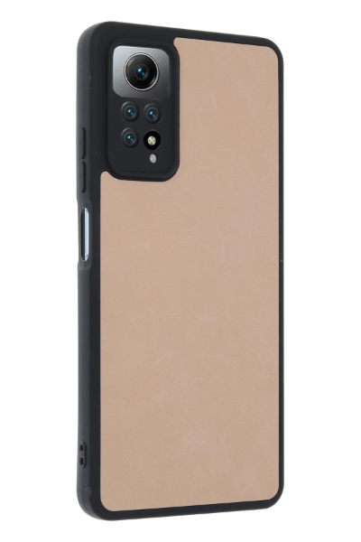 Newface Xiaomi Redmi Note 12 Pro 4G Kılıf Aras Deri Kapak - Pudra resmi