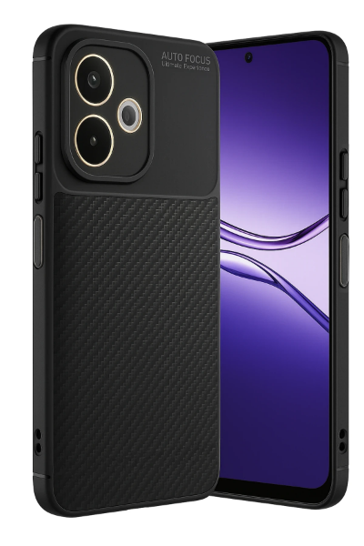 Newface Oppo A5 Pro 4G Kılıf Auto Focus Karbon Kapak - Siyah resmi