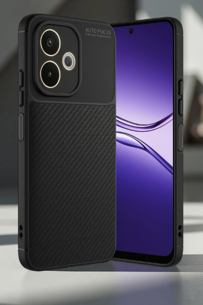 Newface Oppo A5 Pro 4G Kılıf Auto Focus Karbon Kapak - Koyu Yeşil resmi