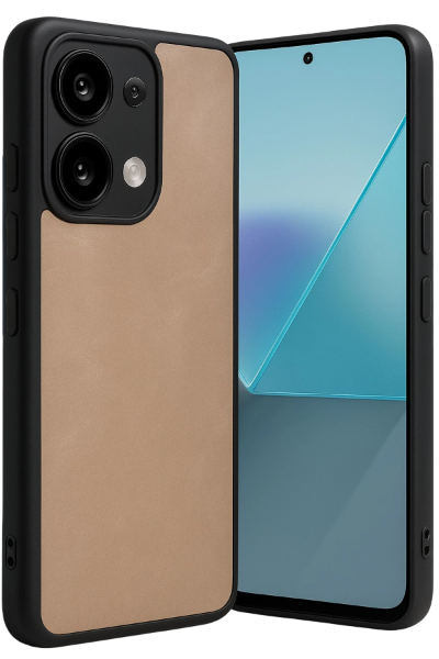 Newface Xiaomi Redmi Note 13 4G Kılıf Aras Deri Kapak - Pudra resmi