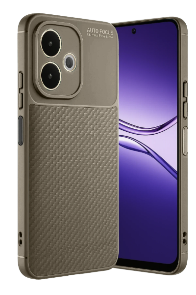 Newface Oppo A5 Pro 4G Kılıf Auto Focus Karbon Kapak - Kahverengi resmi