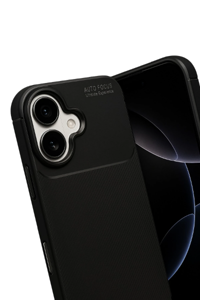 Newface Apple iPhone 17 Auto Focus Karbon Kapak - Siyah resmi
