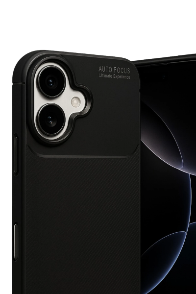 Newface Apple iPhone 17 Auto Focus Karbon Kapak - Siyah resmi