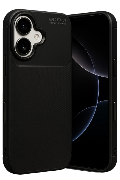 Newface Apple iPhone 17 Auto Focus Karbon Kapak - Siyah resmi