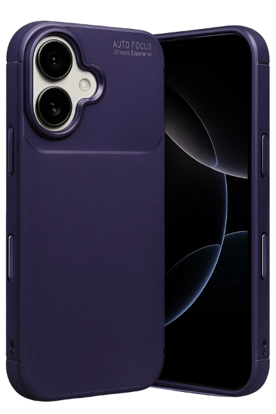 Newface Apple iPhone 17 Auto Focus Karbon Kapak - Lacivert resmi