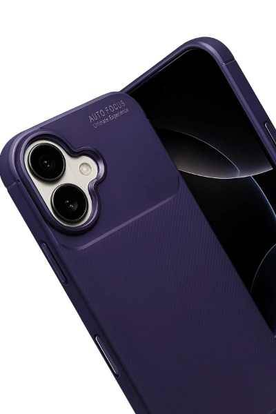 Newface Apple iPhone 17 Auto Focus Karbon Kapak - Lacivert resmi