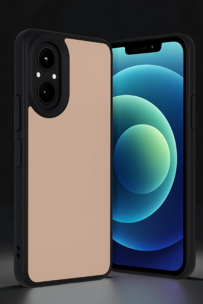 Newface Realme 12 Lite Kılıf Aras Deri Kapak - Pudra resmi