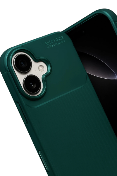 Newface Apple iPhone 17 Auto Focus Karbon Kapak - Koyu Yeşil resmi