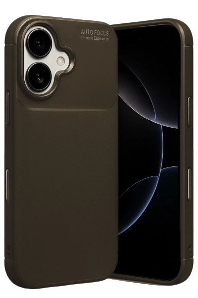 Newface Apple iPhone 17 Auto Focus Karbon Kapak - Kahverengi resmi