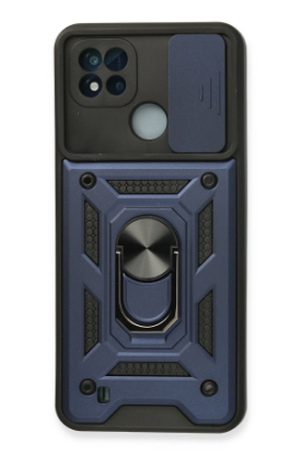 Newface Realme C11 2021 Kılıf Pars Lens Yüzüklü Silikon - Lacivert resmi