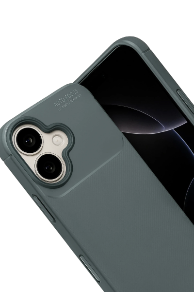 Newface Apple iPhone 17 Auto Focus Karbon Kapak - Gri resmi