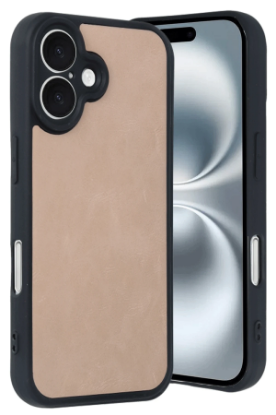 Newface iPhone 16 Kılıf Aras Deri Kapak - Pudra resmi