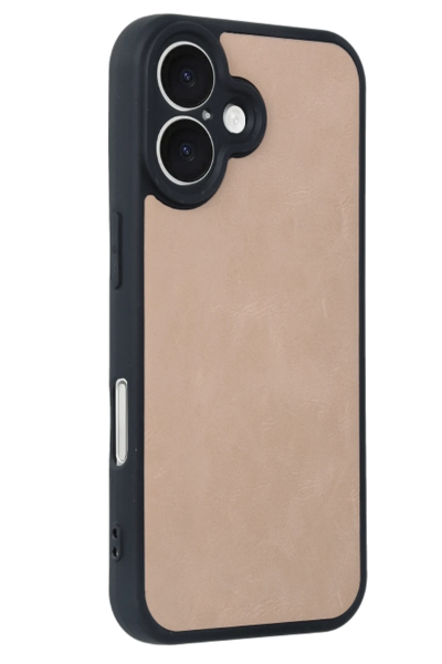 Newface iPhone 16 Kılıf Aras Deri Kapak - Pudra resmi