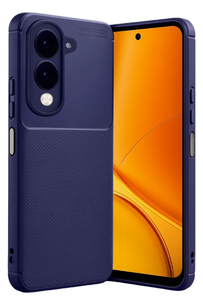 Newface Vivo Y29S Auto Focus Karbon Kapak - Lacivert resmi