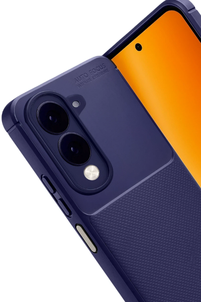 Newface Vivo Y29S Auto Focus Karbon Kapak - Lacivert resmi