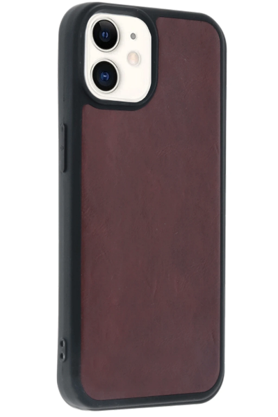 Newface iPhone 11 Kılıf Aras Deri Kapak - Bordo resmi