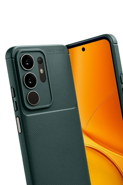 Newface Vivo Y29 4G Auto Focus Karbon Kapak - Koyu Yeşil resmi