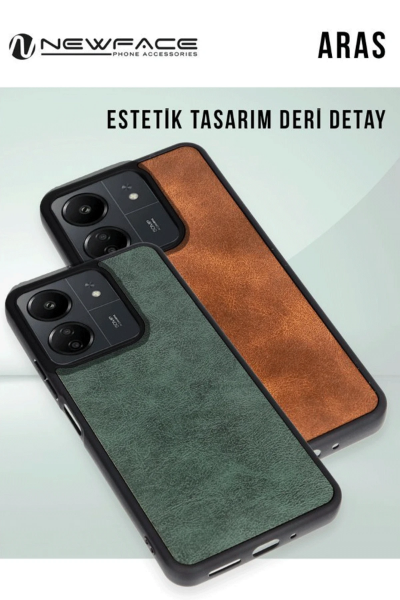 Newface Samsung Galaxy A36 Kılıf Aras Deri Kapak - Bordo resmi