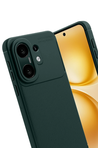 Newface Vivo X200 FE Auto Focus Karbon Kapak - Koyu Yeşil resmi