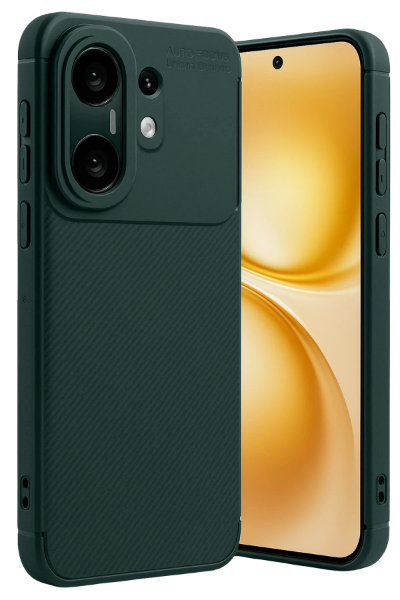 Newface Vivo X200 FE Auto Focus Karbon Kapak - Koyu Yeşil resmi