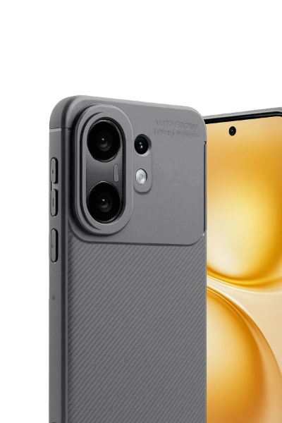 Newface Vivo X200 FE Auto Focus Karbon Kapak -Gri resmi