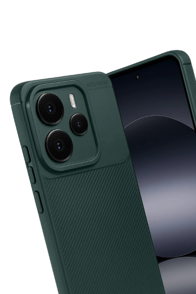 Newface Xiaomi Note 14 5G Auto Focus Karbon Kapak - Koyu Yeşil resmi