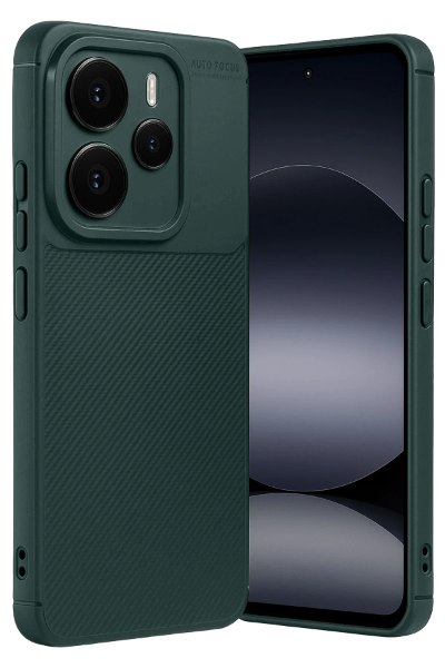 Newface Xiaomi Note 14 5G Auto Focus Karbon Kapak - Koyu Yeşil resmi
