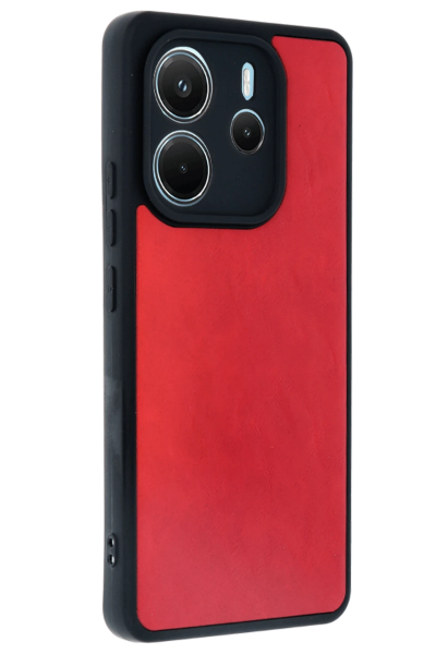 Newface Xiaomi Redmi Note 14 4G Kılıf Aras Deri Kapak - Kırmızı resmi