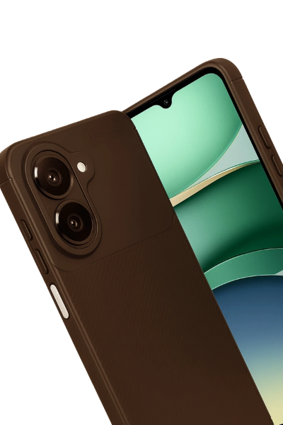 Newface Samsung Galaxy A07 Auto Focus Karbon Kapak - Kahverengi resmi