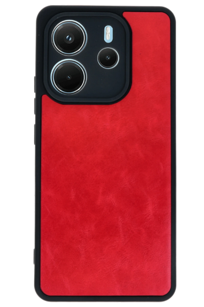 Newface Xiaomi Redmi Note 14 4G Kılıf Aras Deri Kapak - Kırmızı resmi