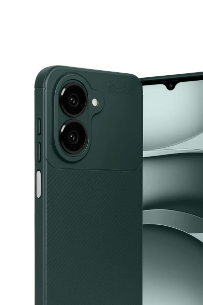 Newface Samsung Galaxy A07 Auto Focus Karbon Kapak - Koyu Yeşil resmi