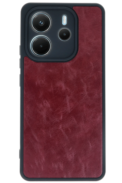 Newface Xiaomi Redmi Note 14 4G Kılıf Aras Deri Kapak - Bordo resmi