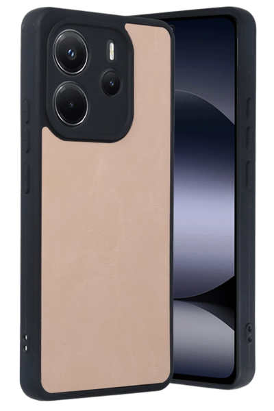 Newface Xiaomi Redmi Note 14 4G Kılıf Aras Deri Kapak - Pudra resmi