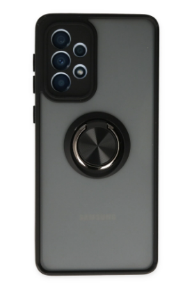 Newface Samsung Galaxy A33 5G Kılıf Montreal Yüzüklü Silikon Kapak - Siyah resmi