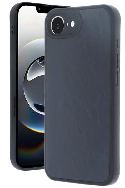 Newface iPhone 16E Kılıf Aras Deri Kapak - Lacivert resmi