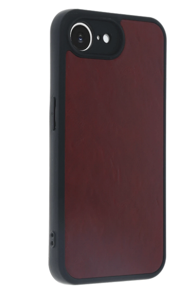 Newface iPhone 16E Kılıf Aras Deri Kapak - Bordo resmi