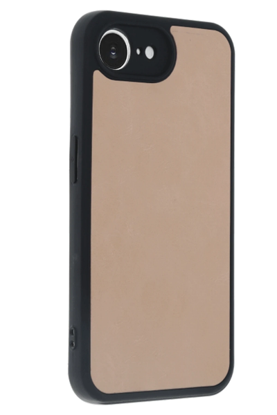 Newface iPhone 16E Kılıf Aras Deri Kapak - Pudra resmi