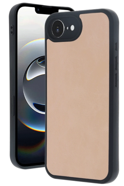 Newface iPhone 16E Kılıf Aras Deri Kapak - Pudra resmi