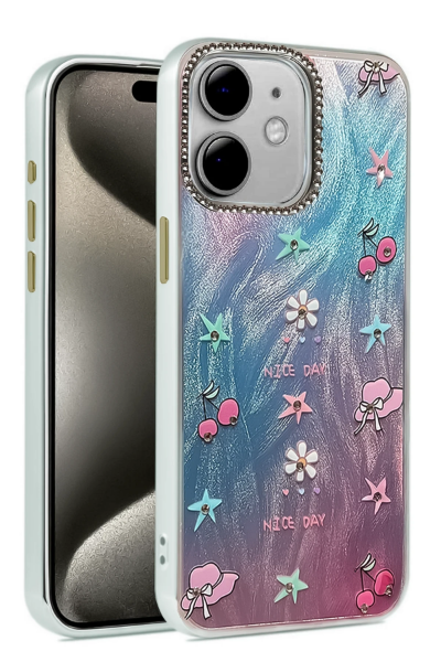 Newface iPhone 11 Kılıf Blade Aynalı Desenli Kapak - Desen 4 resmi