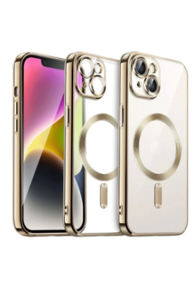 Newface iPhone 15 Kılıf Kross Magneticsafe Kapak - Gold resmi