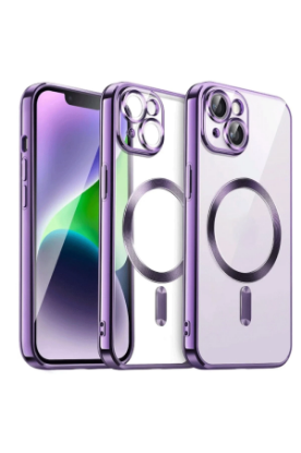 Newface iPhone 15 Kılıf Kross Magneticsafe Kapak - Mor resmi