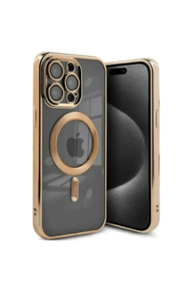 Newface iPhone 15 Pro Kılıf Kross Magneticsafe Kapak - Gold resmi
