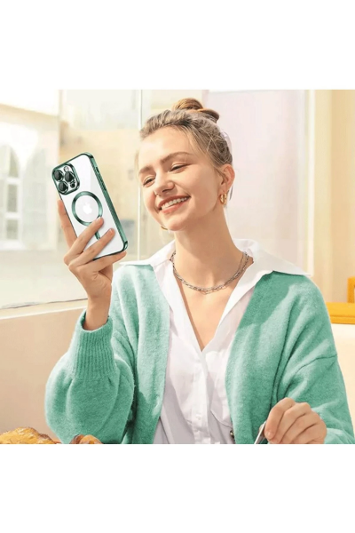 Newface iPhone 15 Pro Kılıf Kross Magneticsafe Kapak - Gold resmi