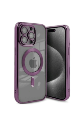Newface iPhone 15 Pro Kılıf Kross Magneticsafe Kapak - Mor resmi