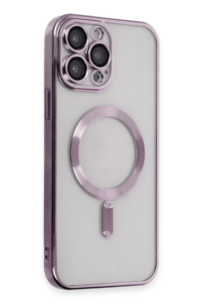 Newface iPhone 15 Pro Max Kılıf Kross Magneticsafe Kapak - Mor resmi